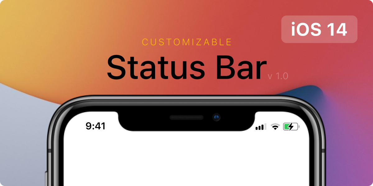 iOS 14 Status Bar Figma Component